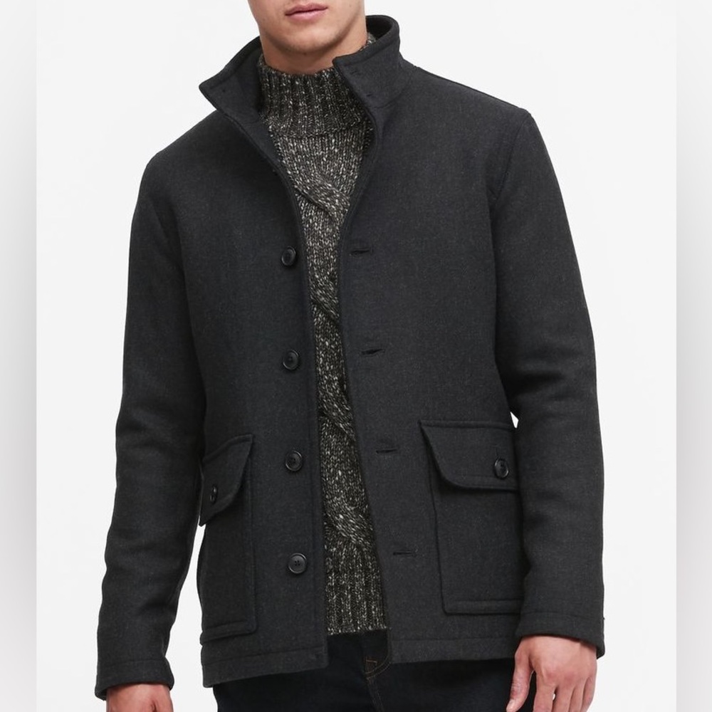 Banana Republic Italian Melton Submariner Coat Size Medium